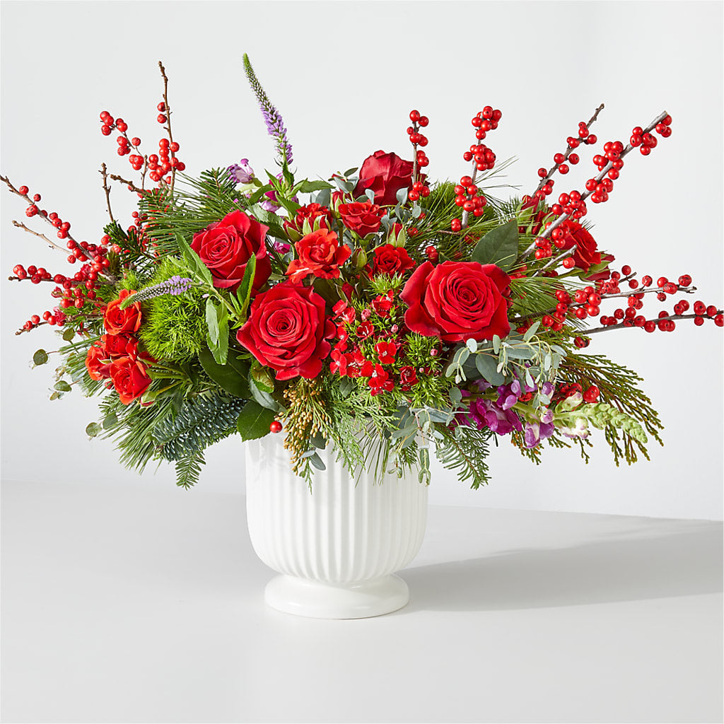 Big Red Bow Bouquet – Mt Scott Flowers, Happy Valley OR