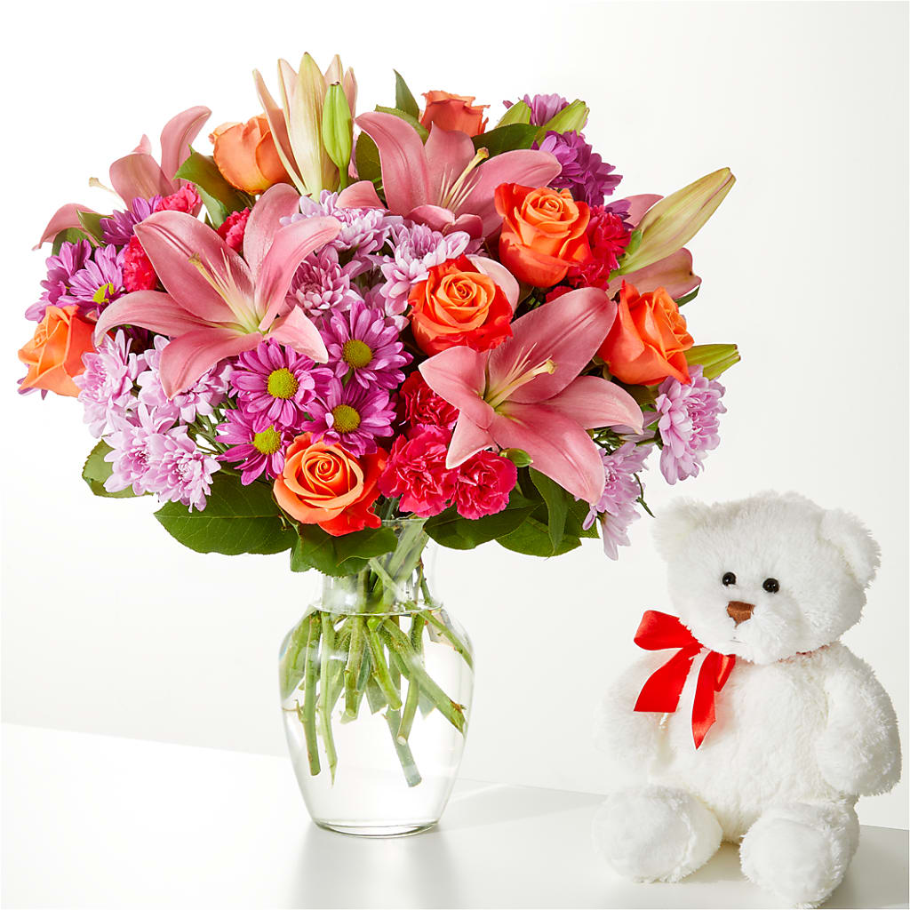 One and Only Bouquet and Bear Bundle – Mt Scott Flowers, Happy Valley OR