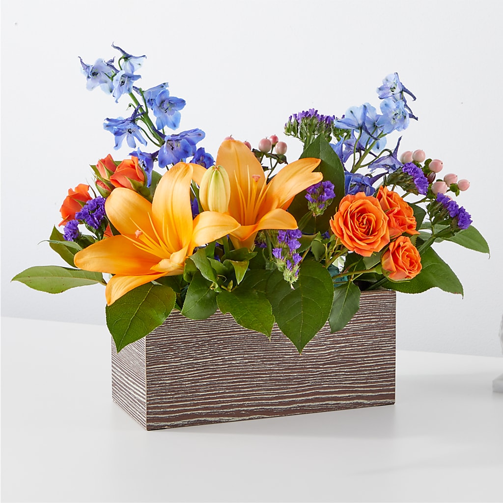 Radiant Citrus Box Bouquet – Mt Scott Flowers, Happy Valley OR