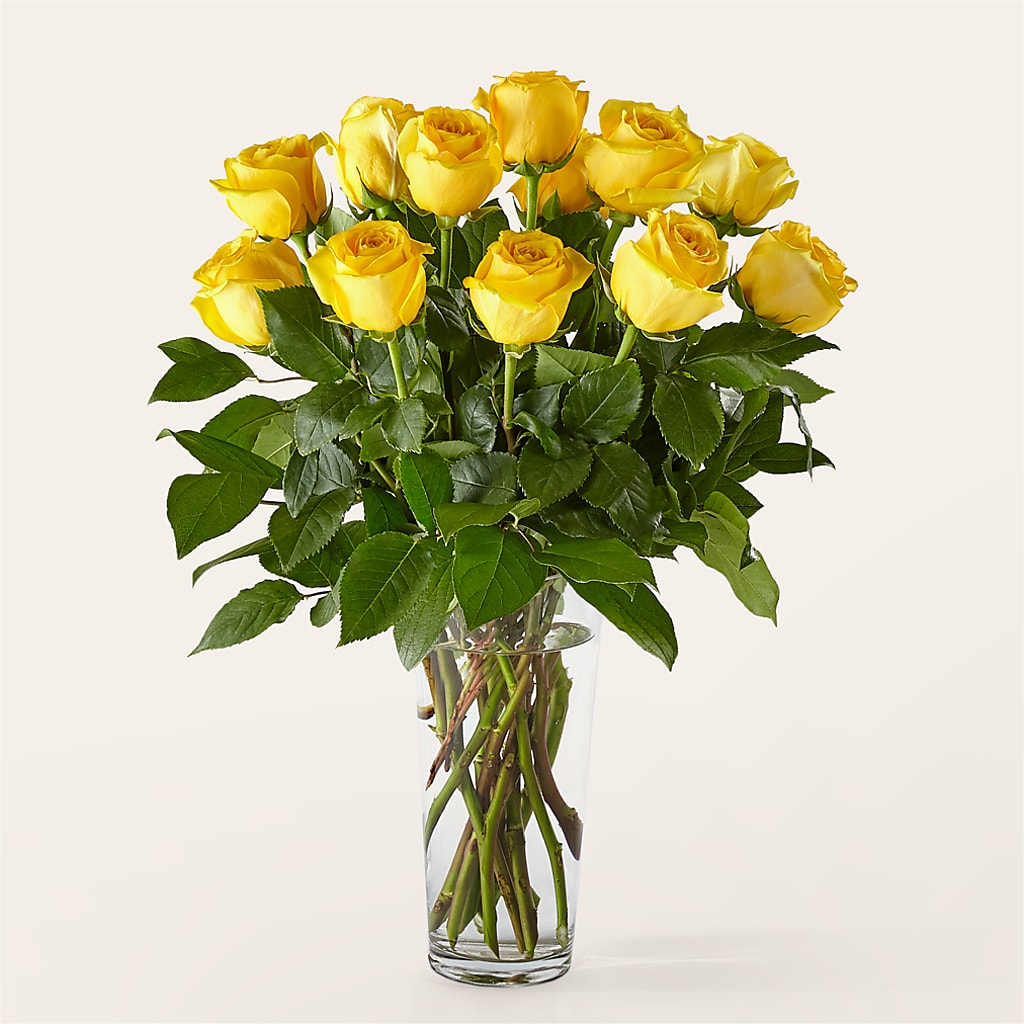 Long Stem Yellow Rose Bouquet – Mt Scott Flowers, Happy Valley OR