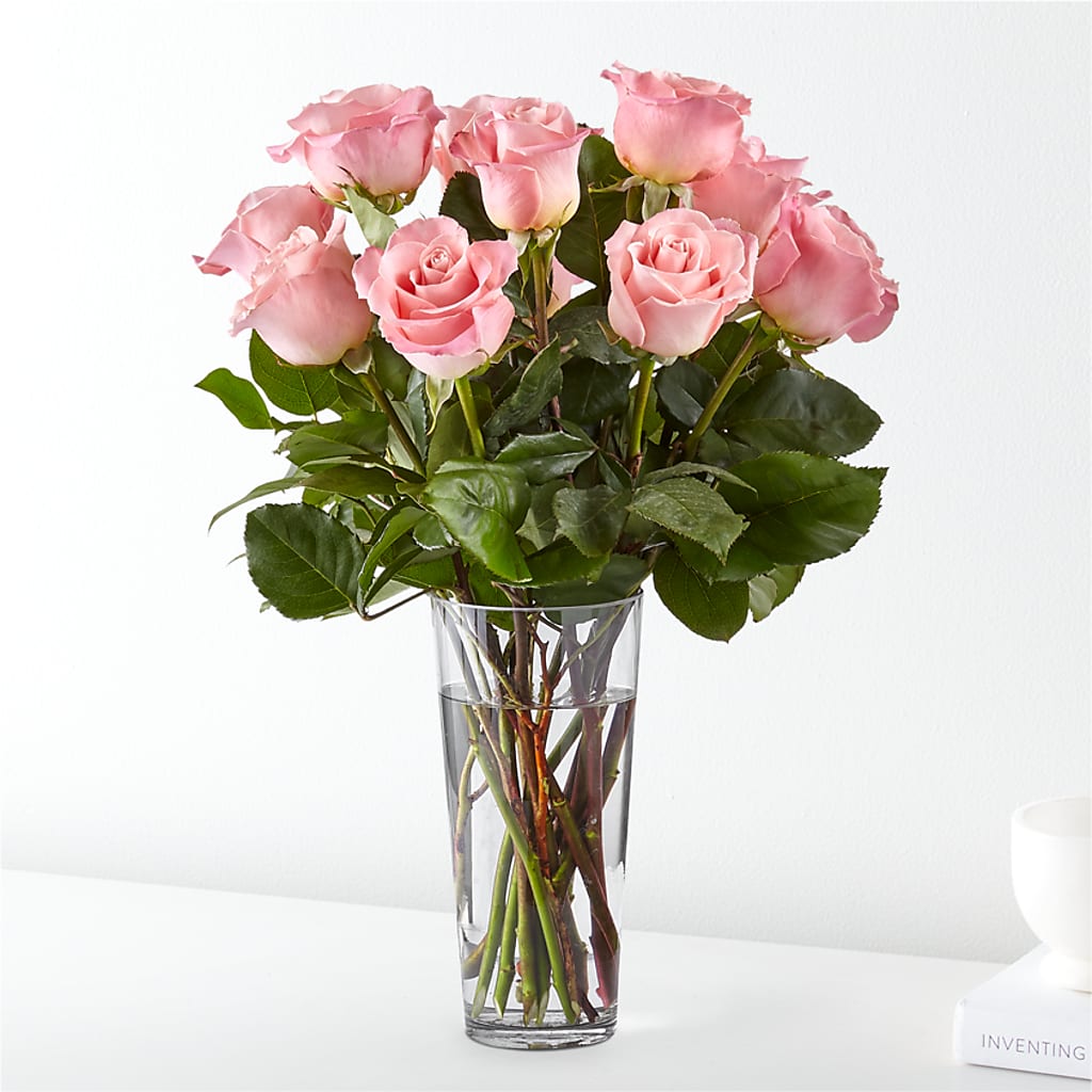 Long Stem Pink Rose Bouquet – Mt Scott Flowers, Happy Valley OR