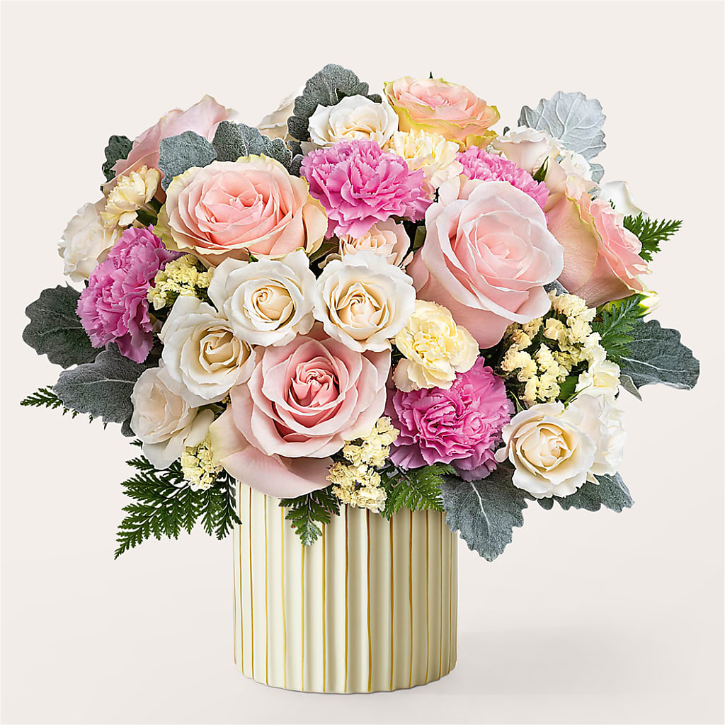 Blissful Moments Bouquet with Ivory Vase – Mt Scott Flowers, Happy Valley OR