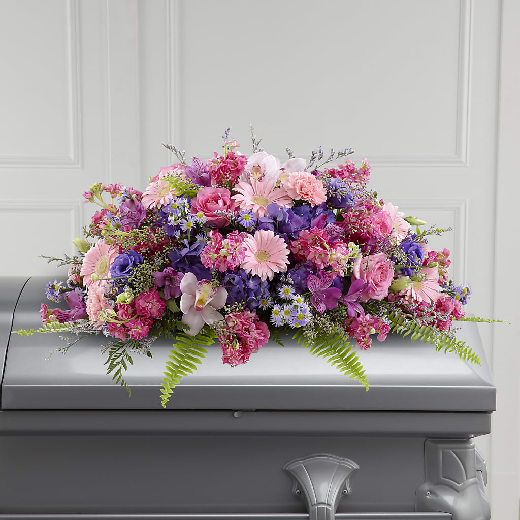 Glorious Garden Casket Spray – Mt Scott Flowers, Happy Valley OR
