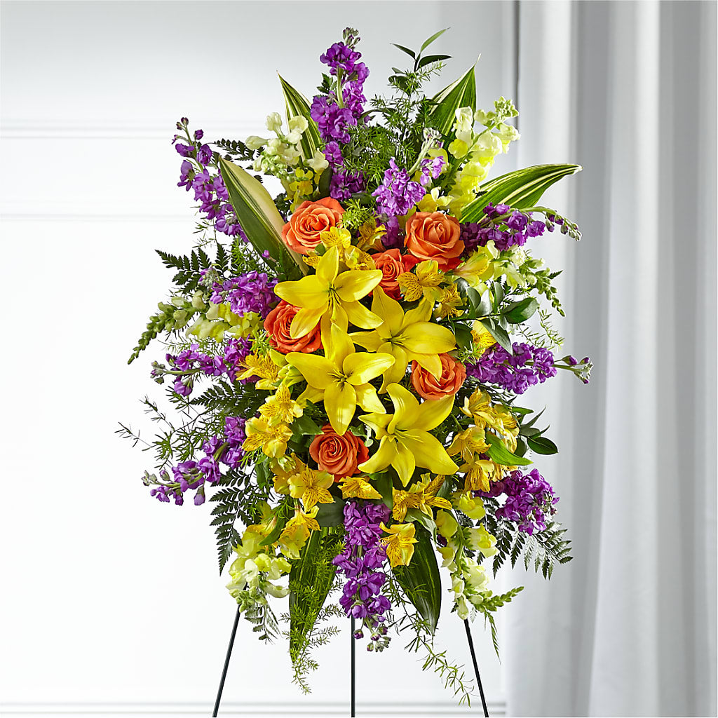 Thoughtful Prayers Standing Spray – Mt Scott Flowers, Happy Valley OR