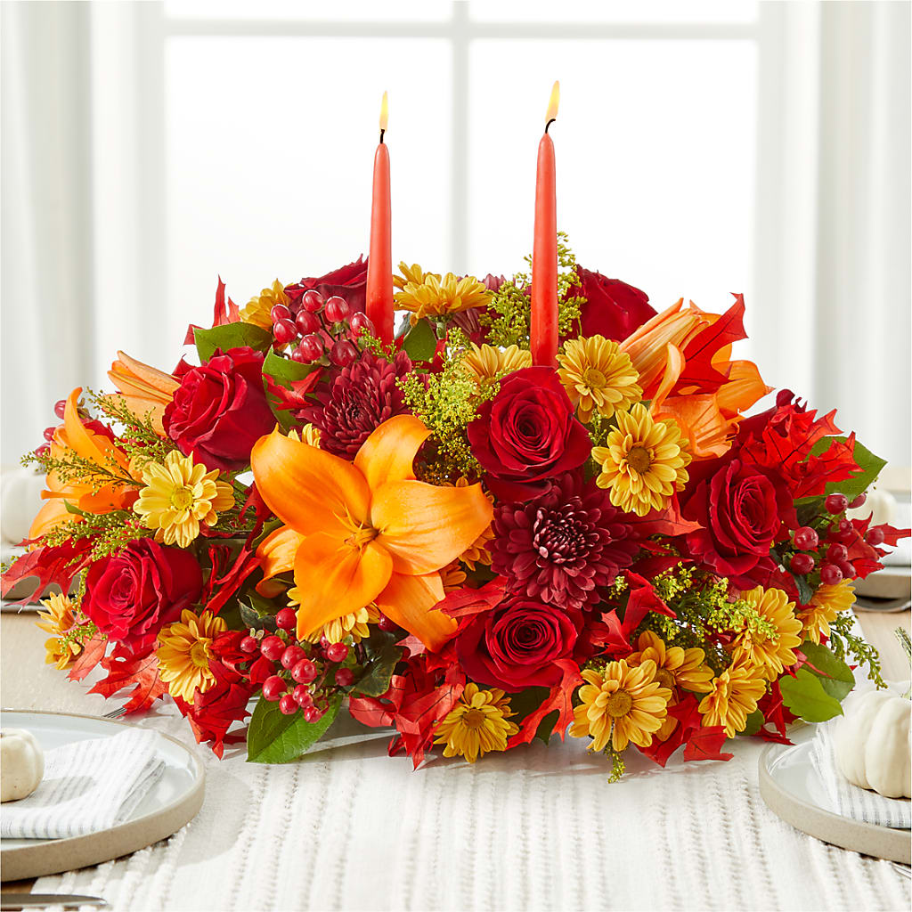 Autumn's Embrace Centerpiece – Mt Scott Flowers, Happy Valley OR