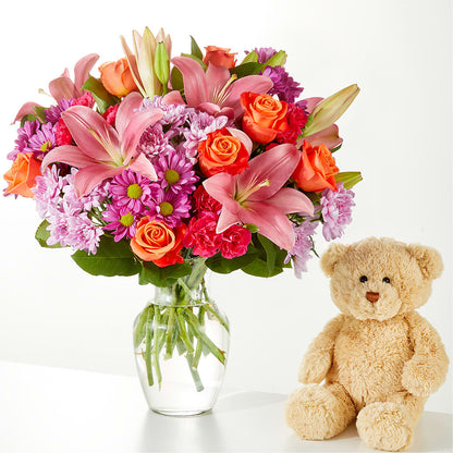 One and Only Bouquet and Bear Bundle –  Mt Scott Flowers, Happy Valley OR