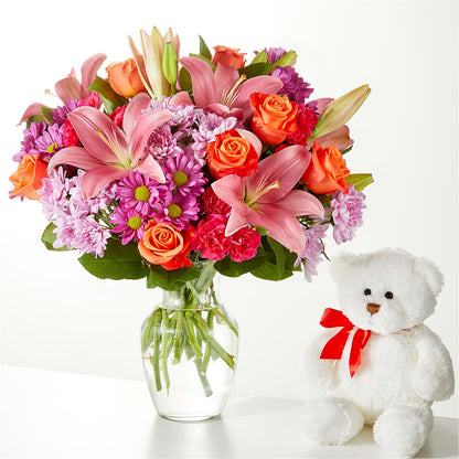 One and Only Bouquet and Bear Bundle –  Mt Scott Flowers, Happy Valley OR