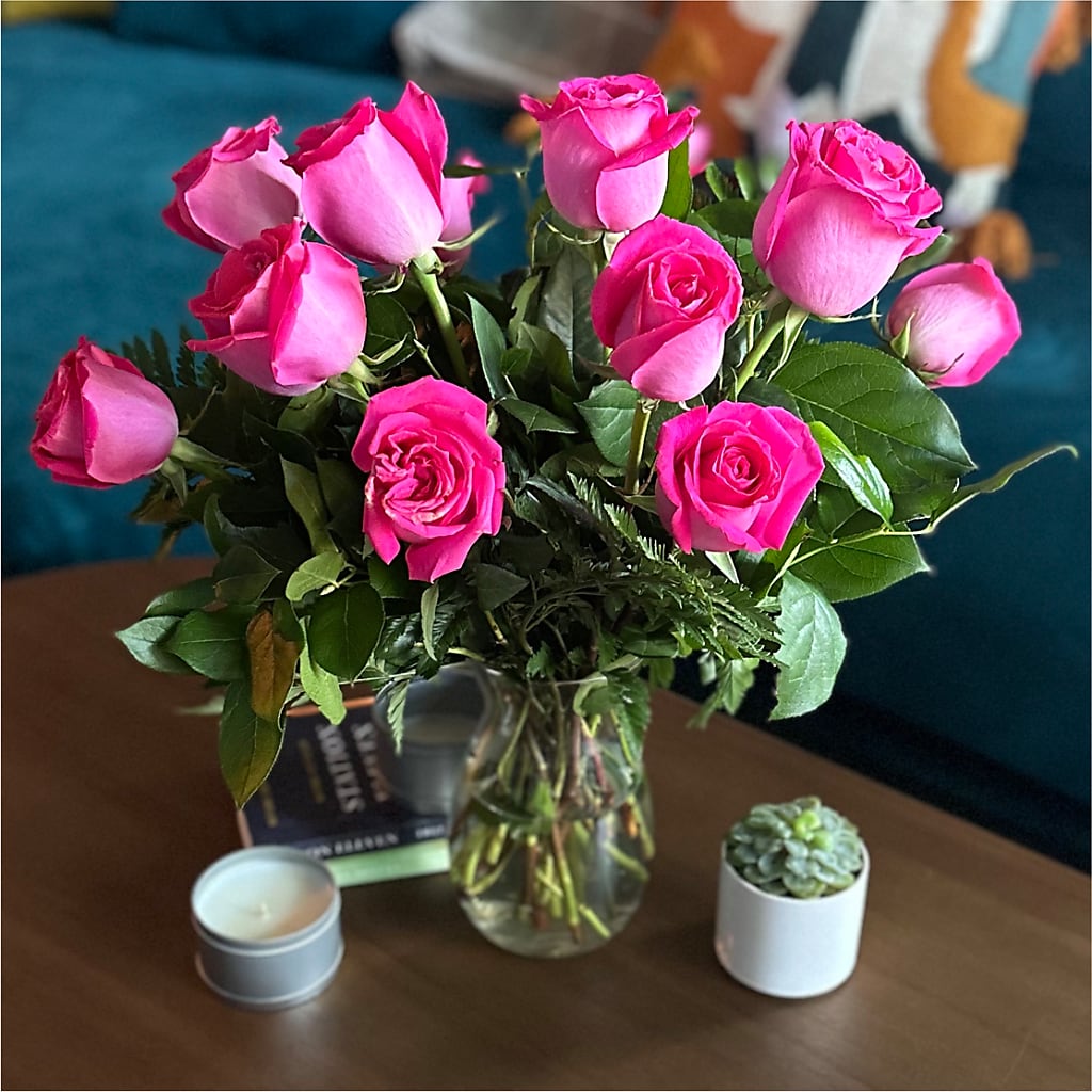 Long Stem Pink Rose Bouquet –  Mt Scott Flowers, Happy Valley OR