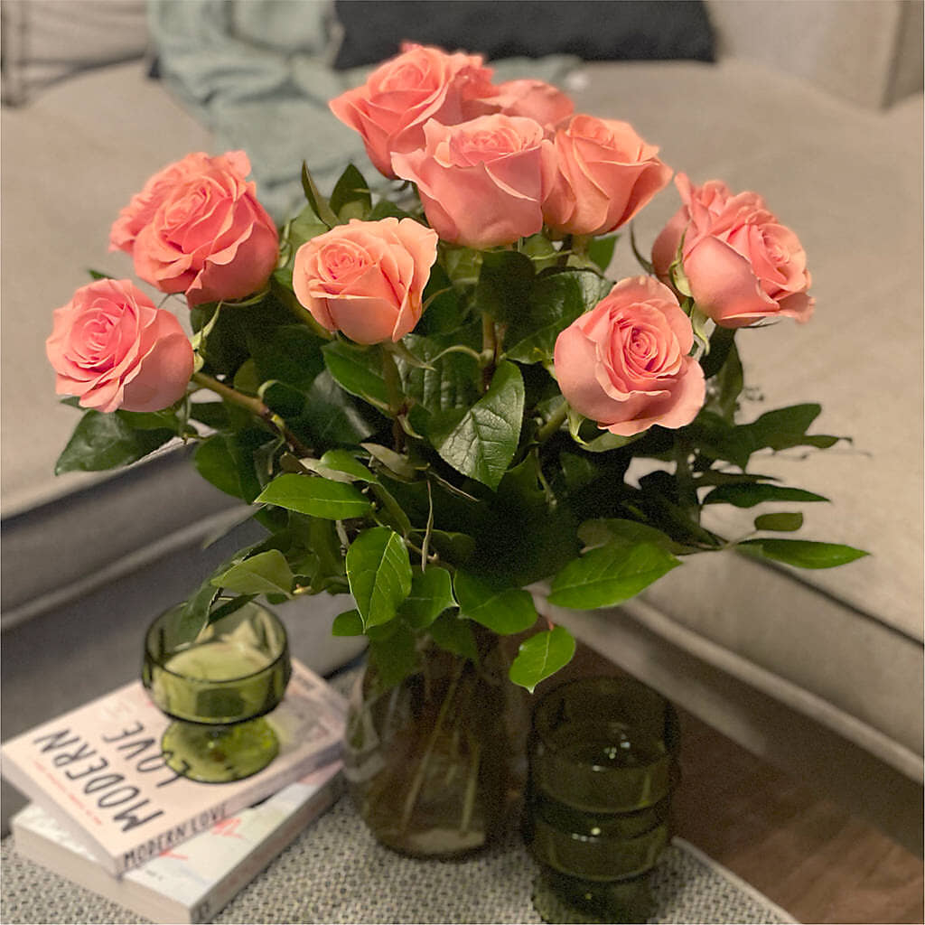 Long Stem Pink Rose Bouquet –  Mt Scott Flowers, Happy Valley OR