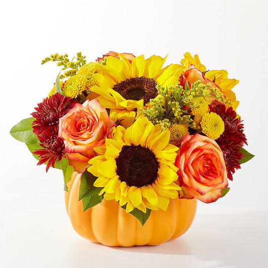 Golden Gourd Pumpkin Bouquet –  Mt Scott Flowers, Happy Valley OR