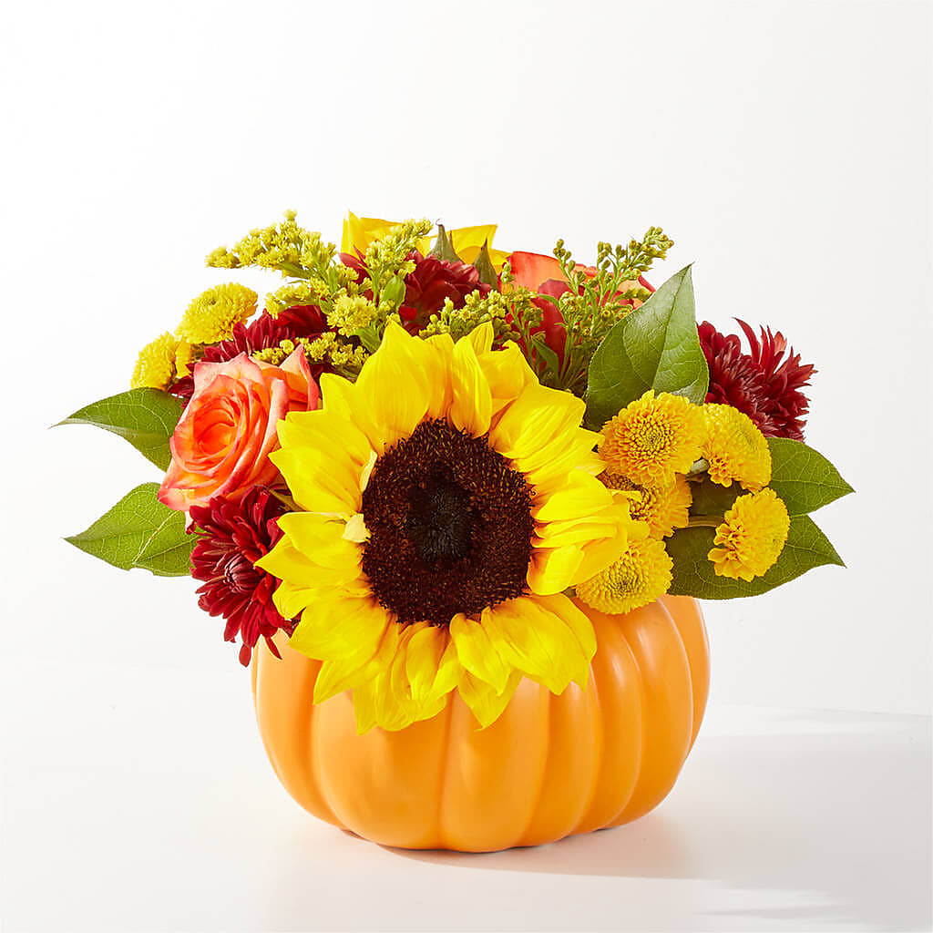 Golden Gourd Pumpkin Bouquet –  Mt Scott Flowers, Happy Valley OR