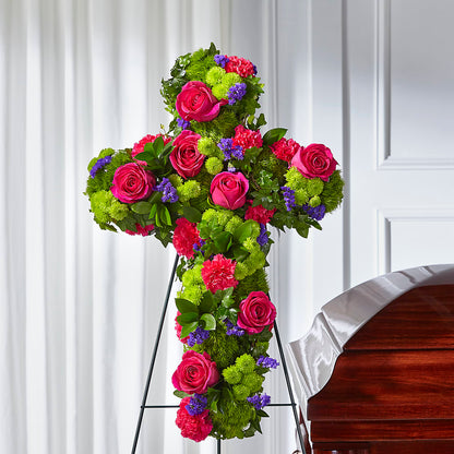 Tribute Rose Floral Cross –  Mt Scott Flowers, Happy Valley OR