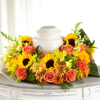 Faithful Sunflower Cremation Adornment –  Mt Scott Flowers, Happy Valley OR