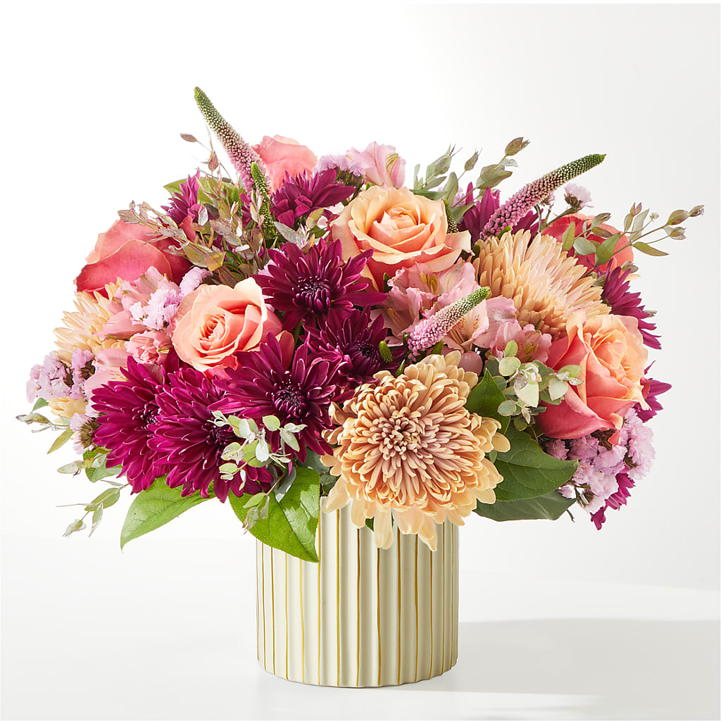 Berry Cobbler Bouquet with Ivory Vase –  Mt Scott Flowers, Happy Valley OR