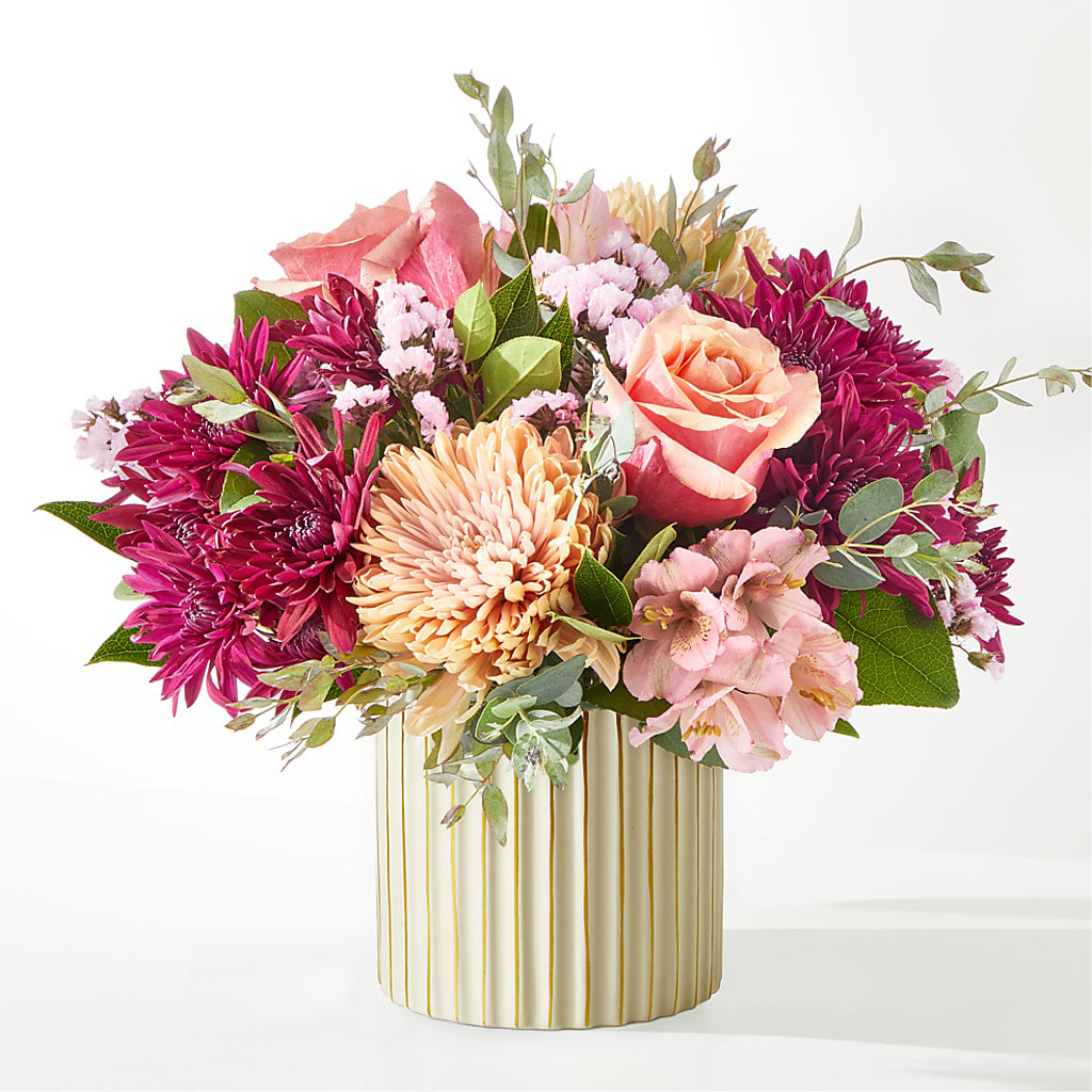 Berry Cobbler Bouquet with Ivory Vase –  Mt Scott Flowers, Happy Valley OR