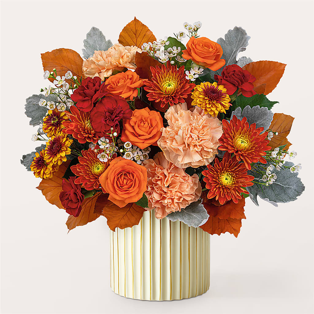 Merlot Bouquet with Ivory Vase –  Mt Scott Flowers, Happy Valley OR